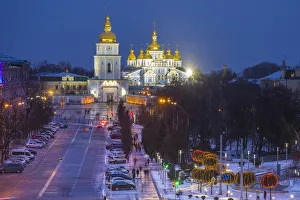 St. Michaels Monastery Print, Sofiyivska Square, Kiev (Kyiv), Ukraine