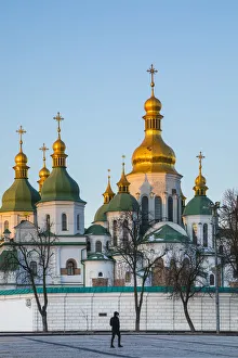 Prints of St. Sophias Cathedral, Sofiyivska Square, Kiev (Kyiv), Ukraine Ukraine Prints: St. Sophia's Cathedral Print, Kiev, Ukraine