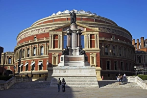 The statue of Prince Albert standing outside the Albert Hall The statue of Prince Albert standing outside the Albert Hall
