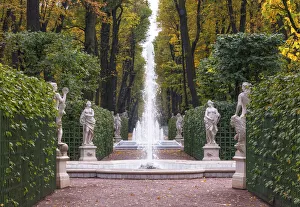 Statues and fountains of the Summer Garden (Letniy sad) in autumn, Saint Petersburg Statues and fountains of the Summer Garden (Letniy sad) in autumn, Saint Petersburg