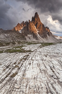Storm over Paterno peak, Locatelli refuge, Sexten Dolomites, Trentino Alto Adige, Italy Storm over Paterno peak, Locatelli refuge, Sexten Dolomites, Trentino Alto Adige, Italy