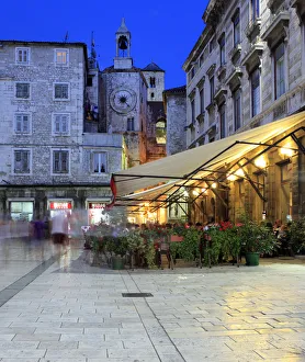 Street cafe in old city, Split, Dalmatia, Croatia Street cafe in old city, Split, Dalmatia, Croatia