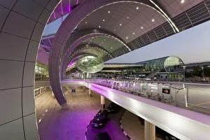 Stylish modern architecture of the 2010 opened Terminal 3 of Dubai International Airport Stylish modern architecture of the 2010 opened Terminal 3 of Dubai International Airport