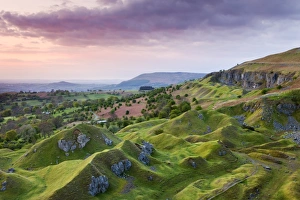 Sunrise over the abandoned quarry works on the Llangattock Escarpment, Brecon Beacons National Park Sunrise over the abandoned quarry works on the Llangattock Escarpment, Brecon Beacons National Park