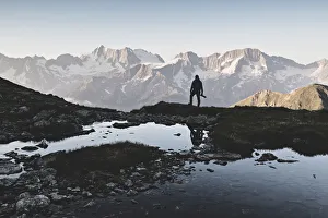 Sunrise in Strino Valley, Sole valley in Tonale pass, Trentino Alto Adige, Italy, Europe Sunrise in Strino Valley, Sole valley in Tonale pass, Trentino Alto Adige, Italy, Europe