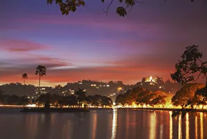Sunset over Kandy Lake, Kandy, Sri Lanka Sunset over Kandy Lake, Kandy, Sri Lanka