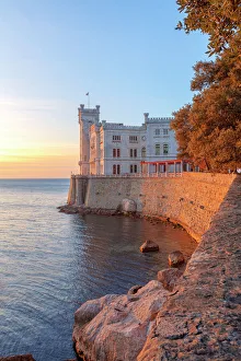 Sunset at Miramare Castle, Trieste, Friuli-Venezia Giulia, Italy Sunset at Miramare Castle, Trieste, Friuli-Venezia Giulia, Italy