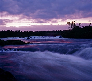 Sunset on the Victoria Nile at the Bujugali Falls Sunset on the Victoria Nile at the Bujugali Falls