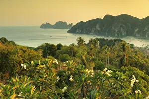 Thailand Island Getaway Prints: Sunset at viewing point Pee Pee, Ko Phi Phi Don, Krabi, Thailand