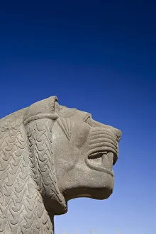 Syria, Aleppo, The 8th BC Century Hittite temple of Ain Dara, Lion Carving Syria, Aleppo, The 8th BC Century Hittite temple of Ain Dara, Lion Carving