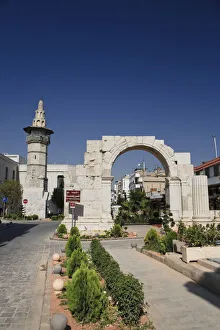 Syria, Damascus, Old Town, Christian Quarter, Bab Sharqi, Ruins of historic Roman Arch Syria, Damascus, Old Town, Christian Quarter, Bab Sharqi, Ruins of historic Roman Arch