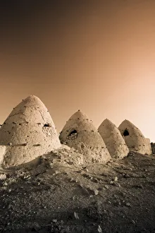 Syria, Hama surroundings, the Beehive Village of Sarouj, made of mud dwellings Syria, Hama surroundings, the Beehive Village of Sarouj, made of mud dwellings