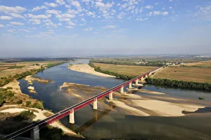 Tagus river viewed from the Portas do Sol belvedere. Santarem, Portugal Tagus river viewed from the Portas do Sol belvedere. Santarem, Portugal
