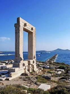 Archeological Collection: Temple of Apollo, Chora, Naxos City, Naxos Island, Cyclades, Greece
