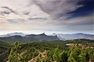 Tenerife island and Roque Nublo seen from Pozo de las Nieves Tenerife island and Roque Nublo seen from Pozo de las Nieves