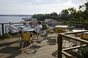 The terrace of the Strahan Village Hotel in Strahan The terrace of the Strahan Village Hotel in Strahan