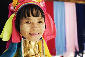 Thailand, Mae Hong Son, Nai Soi. Long-necked Paudang woman at Nai Soi Thailand, Mae Hong Son, Nai Soi. Long-necked Paudang woman at Nai Soi