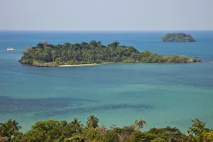 Thailand, Trat Province, Koh Chang, Coastal View of Koh Man Nok and Koh Pli Islands Thailand, Trat Province, Koh Chang, Coastal View of Koh Man Nok and Koh Pli Islands