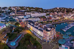 Torquay Town and Marina Print, Devon, England