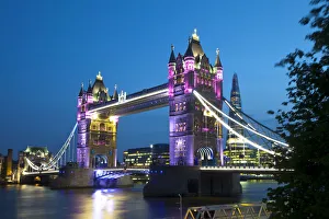 The Tower Bridge & The Shard illuminated at dusk The Tower Bridge & The Shard illuminated at dusk