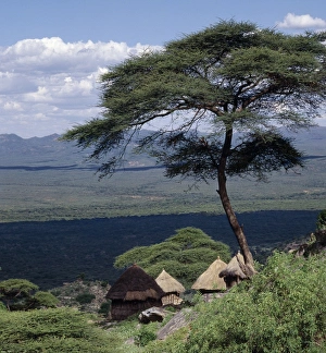 Traditional Marakwet houses built on the rocky eastern Traditional Marakwet houses built on the rocky eastern