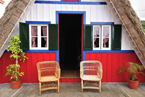 Traditional Santana thatch house. Madeira, Portugal Traditional Santana thatch house. Madeira, Portugal