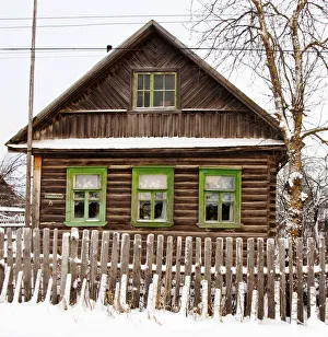 Traditional village house, Pikalevo, Leningrad region, Russia Traditional village house, Pikalevo, Leningrad region, Russia