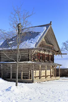 Traditional wooden house (1882), Museum of wooden architecture Vitoslavlicy, Veliky Traditional wooden house (1882), Museum of wooden architecture Vitoslavlicy, Veliky