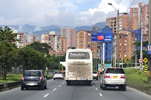 Traffic in Medellin, Colombia, South America Traffic in Medellin, Colombia, South America