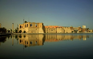 Tripoli, Libya; The Castle; now housing the Museum of the Jamahariya as seen from across a small lake Tripoli, Libya; The Castle; now housing the Museum of the Jamahariya as seen from across a small lake