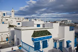 Tunisia, Sidi Bou Said, elevated town view Tunisia, Sidi Bou Said, elevated town view