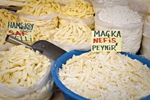 Turkey, Trabzon, Cheese on Market stall Turkey, Trabzon, Cheese on Market stall