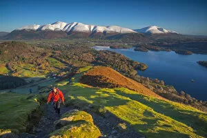 Cumbria Collection: UK, England, Cumbria, Lake District, Derwentwater, Skiddaw and Blencathra mountains
