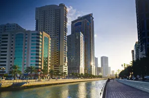 United Arab Emirates, Sharjah, Al Qasba Canal United Arab Emirates, Sharjah, Al Qasba Canal