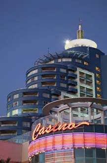 Uruguay, Punta del Este, Conrad Hotel and Casino. evening Uruguay, Punta del Este, Conrad Hotel and Casino. evening