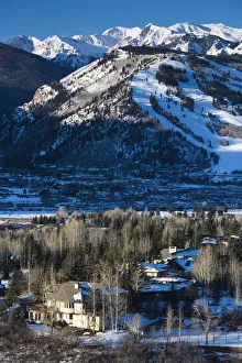 USA, Colorado, Aspen, mountainside homes USA, Colorado, Aspen, mountainside homes