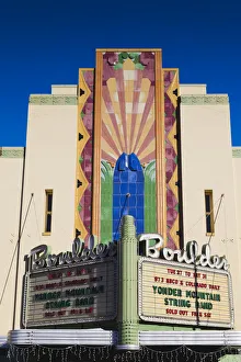 USA, Colorado, Boulder, marquee of the Boulder Theater USA, Colorado, Boulder, marquee of the Boulder Theater