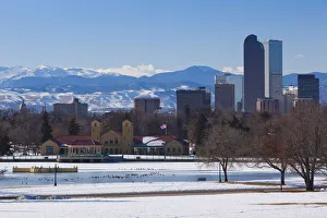USA, Colorado, Denver, city view from City Park USA, Colorado, Denver, city view from City Park