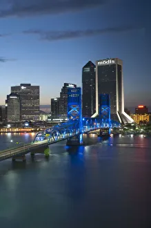 USA, Florida, Jacksonville Skyline & Main Street Bridge over Saint Johns River USA, Florida, Jacksonville Skyline & Main Street Bridge over Saint Johns River