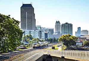 USA, Florida, Orlando, Downtown, Commuter Train USA, Florida, Orlando, Downtown, Commuter Train