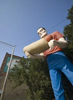 USA, Illinois, Route 66, Atlanta, Bunyons Statue (a Route 66 USA, Illinois, Route 66, Atlanta, Bunyons Statue (a Route 66