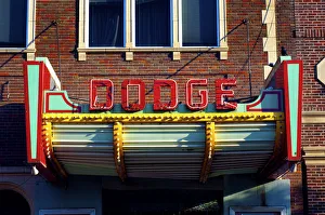 USA, Kansas, Dodge City, Dodge Theater Marquee, Historic District USA, Kansas, Dodge City, Dodge Theater Marquee, Historic District