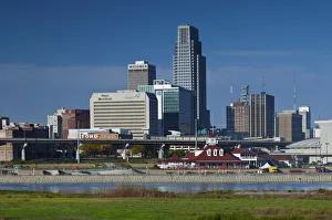 USA, Nebraska, Omaha, Skyline, Missouri River USA, Nebraska, Omaha, Skyline, Missouri River