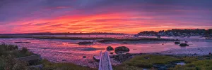 USA, New England, Cape Ann, Massachusetts, Annisquam, pier at sunset o the Annisquam USA, New England, Cape Ann, Massachusetts, Annisquam, pier at sunset o the Annisquam