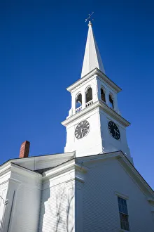 USA, New England, Vermont, town church USA, New England, Vermont, town church