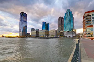 USA, New Jersey, Jersey City on the Hudson River USA, New Jersey, Jersey City on the Hudson River