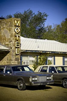 USA, New Mexico, Route 66, Tucumcari, 1970s style motel USA, New Mexico, Route 66, Tucumcari, 1970s style motel