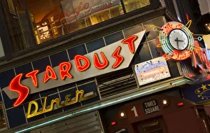 USA, New York City, Manhattan, Broadway, Ellens Stardust Diner sign USA, New York City, Manhattan, Broadway, Ellens Stardust Diner sign