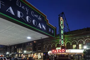 USA, North Dakota, Fargo, Fargo Theater, marquee USA, North Dakota, Fargo, Fargo Theater, marquee