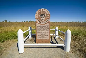 USA, Oklahoma, Route 66, Texola, Will Rogers Highway Marker USA, Oklahoma, Route 66, Texola, Will Rogers Highway Marker